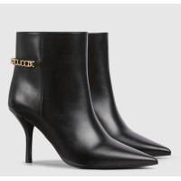 Gucci Signoria Ankle Boots in Black Leather