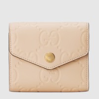 Gucci Trifold Wallet in Light Beige GG Leather