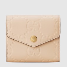 Gucci Trifold Wallet in Light Beige GG Leather