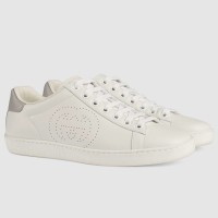 Gucci Women's Ace Sneakers in White Leather with Interlocking G