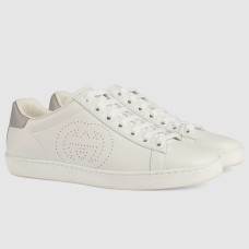 Gucci Women's Ace Sneakers in White Leather with Interlocking G