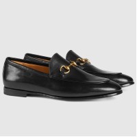 Gucci Women's Jordaan Loafers in Black Leather