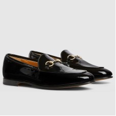 Gucci Women's Jordaan Loafers in Black Patent Calfskin