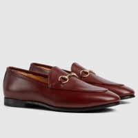 Gucci Women's Jordaan Loafers in Bordeaux Calfskin