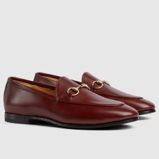 Gucci Women's Jordaan Loafers in Bordeaux Calfskin