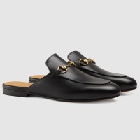 Gucci Women's Princetown Slippers in Black Leather