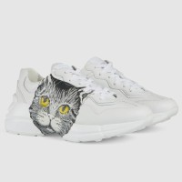 Gucci Women's Rhyton Sneakers With Mystic Cat Print