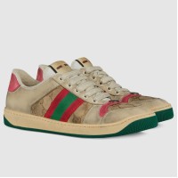 Gucci Women's Screener Sneakers with Pink Details